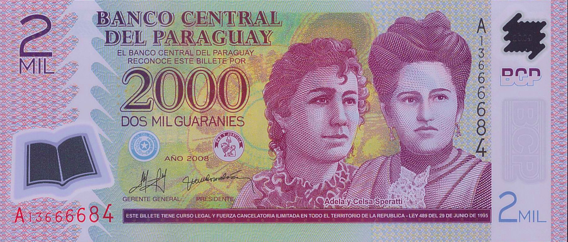 Paraguay 2000 2008 UNC P-228/a